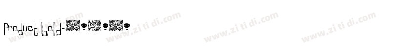 product bold字体转换